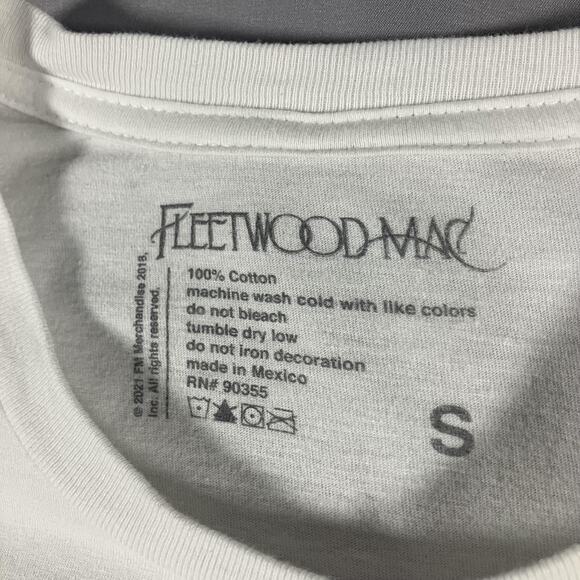 Fleetwood Mac Rumours Shirt Mens Small White Classic Rock Band Tee 2015 Graphic - Picture 4 of 9